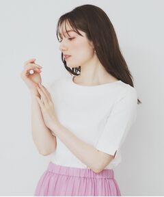 index / インデックス カットソー | 《7色展開/XS-LLサイズ》ボートネックリブトップス【UV/洗濯機洗い可】