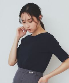 index / インデックス カットソー | 《7色展開/XS-LLサイズ》ボートネックリブトップス【UV/洗濯機洗い可】