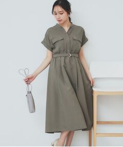 index / インデックス ロング・マキシ丈ワンピース | 《7色展開/XS-LLサイズ》ダブルポケットスキッパーシャツワンピース【吸水速乾/防シワ/イージーアイロン/抗ピル/洗濯機洗い可】