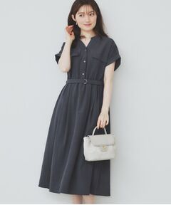 index / インデックス ロング・マキシ丈ワンピース | 《7色展開/XS-LLサイズ》ダブルポケットスキッパーシャツワンピース【吸水速乾/防シワ/イージーアイロン/抗ピル/洗濯機洗い可】
