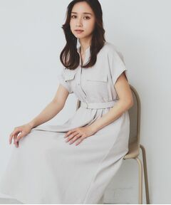 index / インデックス ロング・マキシ丈ワンピース | 《7色展開/XS-LLサイズ》ダブルポケットスキッパーシャツワンピース【吸水速乾/防シワ/イージーアイロン/抗ピル/洗濯機洗い可】