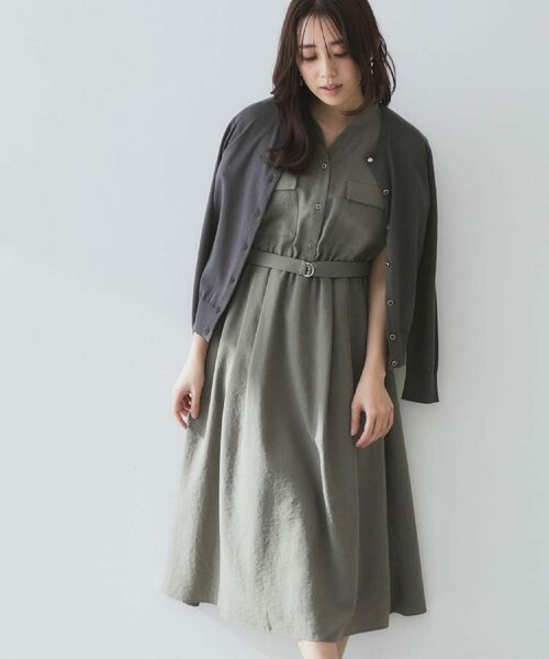 index / インデックス ロング・マキシ丈ワンピース | 《7色展開/XS-LLサイズ》ダブルポケットスキッパーシャツワンピース【吸水速乾/防シワ/イージーアイロン/抗ピル/洗濯機洗い可】 | 詳細10