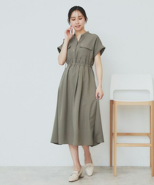 index / インデックス ロング・マキシ丈ワンピース | 《7色展開/XS-LLサイズ》ダブルポケットスキッパーシャツワンピース【吸水速乾/防シワ/イージーアイロン/抗ピル/洗濯機洗い可】 | 詳細13