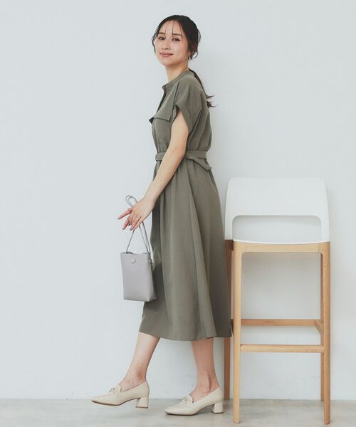 index / インデックス ロング・マキシ丈ワンピース | 《7色展開/XS-LLサイズ》ダブルポケットスキッパーシャツワンピース【吸水速乾/防シワ/イージーアイロン/抗ピル/洗濯機洗い可】 | 詳細15