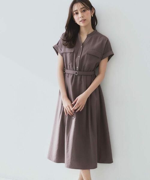 index / インデックス ロング・マキシ丈ワンピース | 《7色展開/XS-LLサイズ》ダブルポケットスキッパーシャツワンピース【吸水速乾/防シワ/イージーアイロン/抗ピル/洗濯機洗い可】 | 詳細18