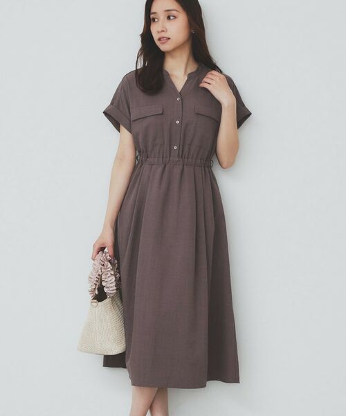 index / インデックス ロング・マキシ丈ワンピース | 《7色展開/XS-LLサイズ》ダブルポケットスキッパーシャツワンピース【吸水速乾/防シワ/イージーアイロン/抗ピル/洗濯機洗い可】 | 詳細21