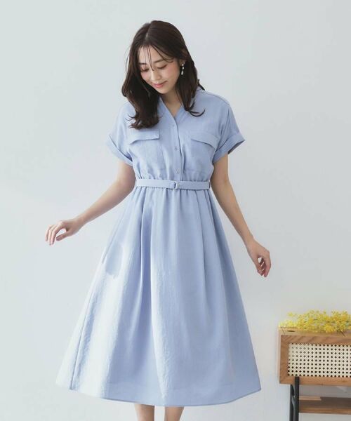 index / インデックス ロング・マキシ丈ワンピース | 《7色展開/XS-LLサイズ》ダブルポケットスキッパーシャツワンピース【吸水速乾/防シワ/イージーアイロン/抗ピル/洗濯機洗い可】 | 詳細27