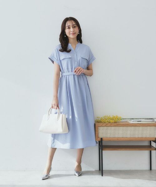 index / インデックス ロング・マキシ丈ワンピース | 《7色展開/XS-LLサイズ》ダブルポケットスキッパーシャツワンピース【吸水速乾/防シワ/イージーアイロン/抗ピル/洗濯機洗い可】 | 詳細28