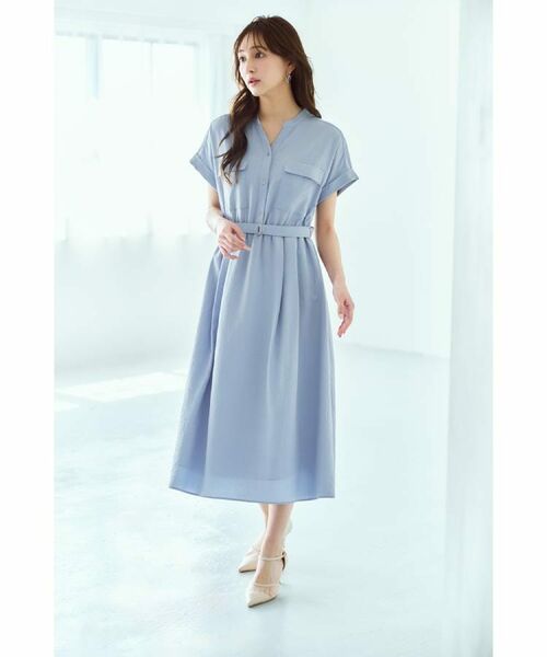 index / インデックス ロング・マキシ丈ワンピース | 《7色展開/XS-LLサイズ》ダブルポケットスキッパーシャツワンピース【吸水速乾/防シワ/イージーアイロン/抗ピル/洗濯機洗い可】 | 詳細5