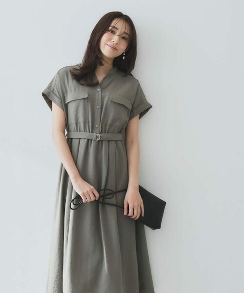 index / インデックス ロング・マキシ丈ワンピース | 《7色展開/XS-LLサイズ》ダブルポケットスキッパーシャツワンピース【吸水速乾/防シワ/イージーアイロン/抗ピル/洗濯機洗い可】 | 詳細7