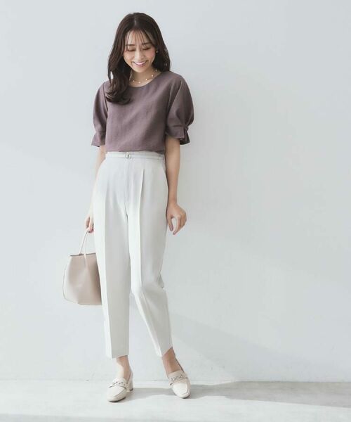 index / インデックス ショート・ハーフ・半端丈パンツ | ストレッチテーパードパンツ【洗濯機洗い可/吸水速乾/防シワ】 | 詳細10