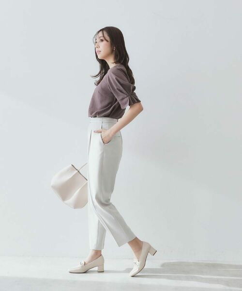 index / インデックス ショート・ハーフ・半端丈パンツ | ストレッチテーパードパンツ【洗濯機洗い可/吸水速乾/防シワ】 | 詳細11