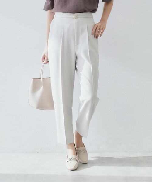 index / インデックス ショート・ハーフ・半端丈パンツ | ストレッチテーパードパンツ【洗濯機洗い可/吸水速乾/防シワ】 | 詳細12