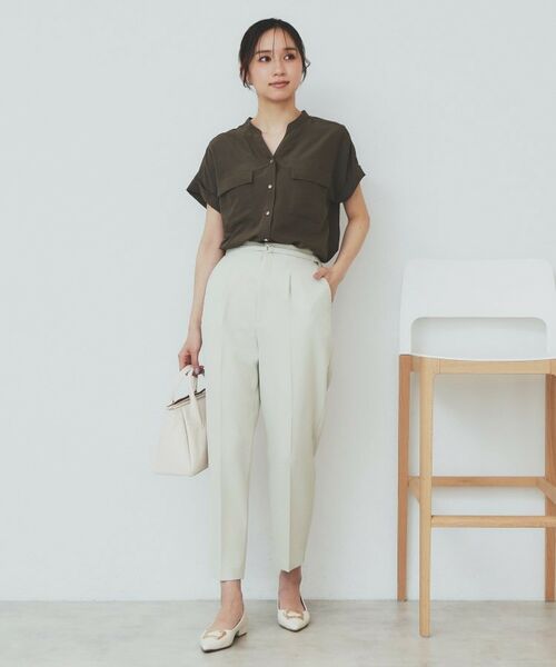 index / インデックス ショート・ハーフ・半端丈パンツ | ストレッチテーパードパンツ【洗濯機洗い可/吸水速乾/防シワ】 | 詳細15