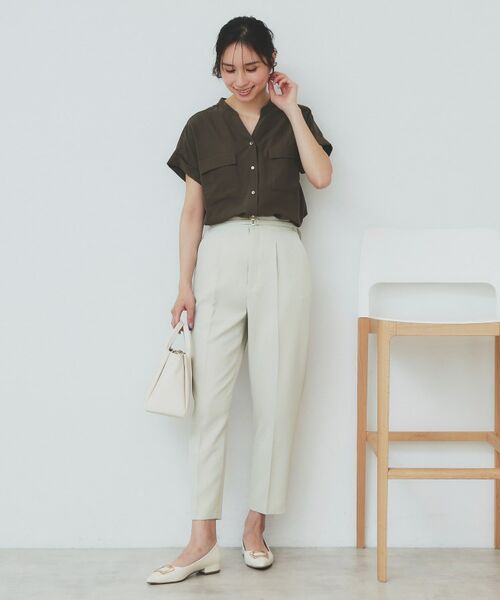 index / インデックス ショート・ハーフ・半端丈パンツ | ストレッチテーパードパンツ【洗濯機洗い可/吸水速乾/防シワ】 | 詳細16