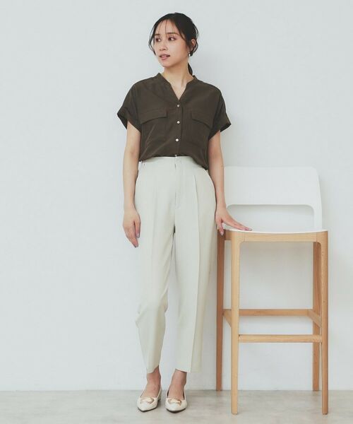 index / インデックス ショート・ハーフ・半端丈パンツ | ストレッチテーパードパンツ【洗濯機洗い可/吸水速乾/防シワ】 | 詳細18