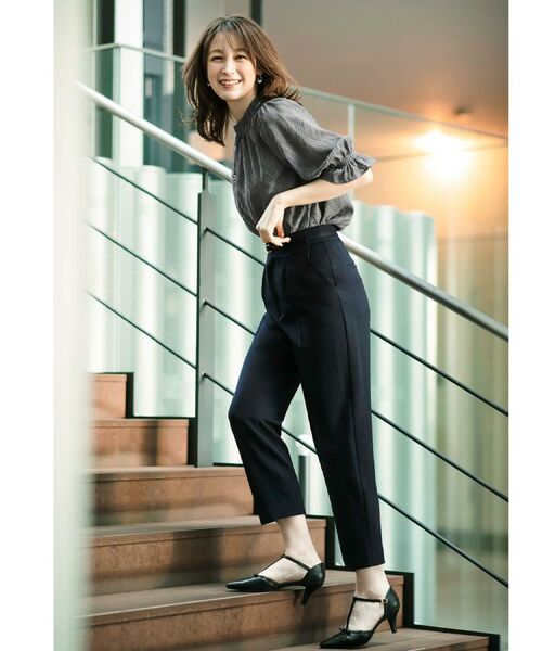 index / インデックス ショート・ハーフ・半端丈パンツ | ストレッチテーパードパンツ【洗濯機洗い可/吸水速乾/防シワ】 | 詳細2