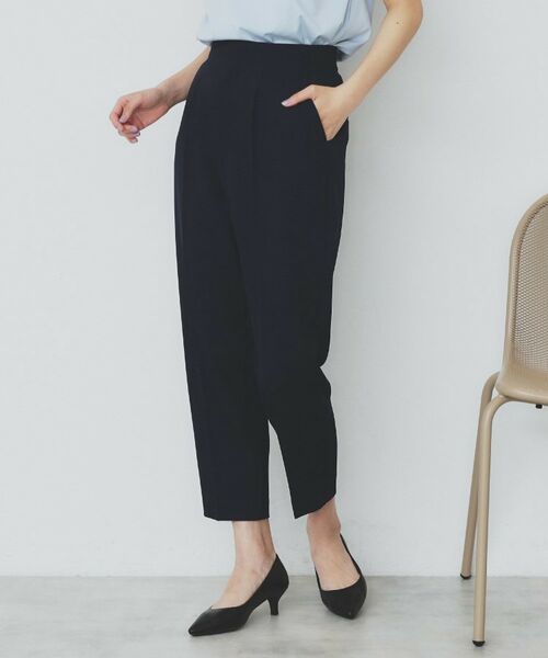 index / インデックス ショート・ハーフ・半端丈パンツ | ストレッチテーパードパンツ【洗濯機洗い可/吸水速乾/防シワ】 | 詳細23
