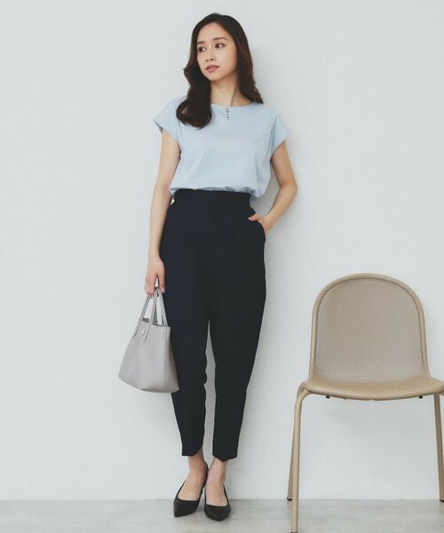 index / インデックス ショート・ハーフ・半端丈パンツ | ストレッチテーパードパンツ【洗濯機洗い可/吸水速乾/防シワ】 | 詳細24