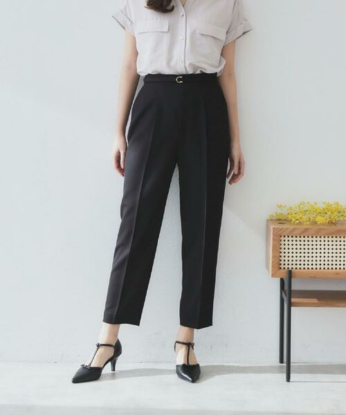 index / インデックス ショート・ハーフ・半端丈パンツ | ストレッチテーパードパンツ【洗濯機洗い可/吸水速乾/防シワ】 | 詳細27