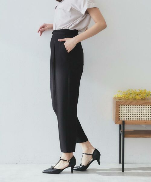 index / インデックス ショート・ハーフ・半端丈パンツ | ストレッチテーパードパンツ【洗濯機洗い可/吸水速乾/防シワ】 | 詳細28