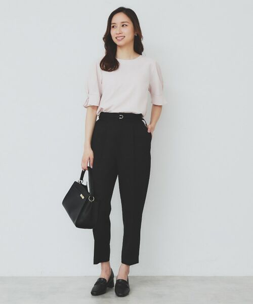 index / インデックス ショート・ハーフ・半端丈パンツ | ストレッチテーパードパンツ【洗濯機洗い可/吸水速乾/防シワ】 | 詳細30