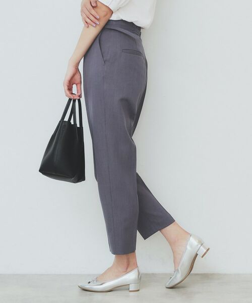 index / インデックス ショート・ハーフ・半端丈パンツ | ストレッチテーパードパンツ【洗濯機洗い可/吸水速乾/防シワ】 | 詳細4