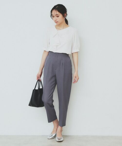 index / インデックス ショート・ハーフ・半端丈パンツ | ストレッチテーパードパンツ【洗濯機洗い可/吸水速乾/防シワ】 | 詳細8