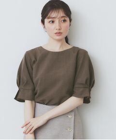 index / インデックス シャツ・ブラウス | 《8色展開/XS-LLサイズ》タックパフスリーブブラウス【洗濯機洗い可/吸水速乾/防シワ/抗ピル】