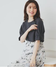 7色展開/XS-LLサイズ》タックスリーブスキッパーブラウス【洗濯