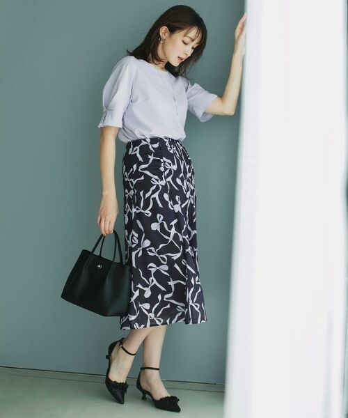 index / インデックス シャツ・ブラウス | 《8色展開/XS-LLサイズ》タックパフスリーブブラウス【洗濯機洗い可/吸水速乾/防シワ/抗ピル】 | 詳細1