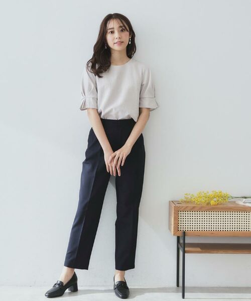 index / インデックス シャツ・ブラウス | 《8色展開/XS-LLサイズ》タックパフスリーブブラウス【洗濯機洗い可/吸水速乾/防シワ/抗ピル】 | 詳細16