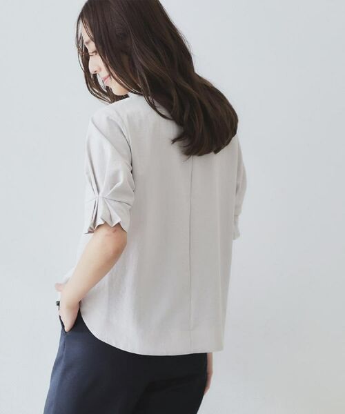 index / インデックス シャツ・ブラウス | 《8色展開/XS-LLサイズ》タックパフスリーブブラウス【洗濯機洗い可/吸水速乾/防シワ/抗ピル】 | 詳細18