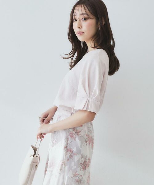 index / インデックス シャツ・ブラウス | 《8色展開/XS-LLサイズ》タックパフスリーブブラウス【洗濯機洗い可/吸水速乾/防シワ/抗ピル】 | 詳細24