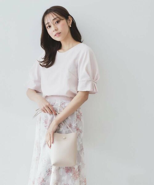 index / インデックス シャツ・ブラウス | 《8色展開/XS-LLサイズ》タックパフスリーブブラウス【洗濯機洗い可/吸水速乾/防シワ/抗ピル】 | 詳細25