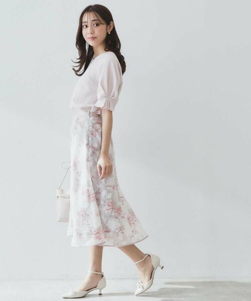 index / インデックス シャツ・ブラウス | 《8色展開/XS-LLサイズ》タックパフスリーブブラウス【洗濯機洗い可/吸水速乾/防シワ/抗ピル】 | 詳細27