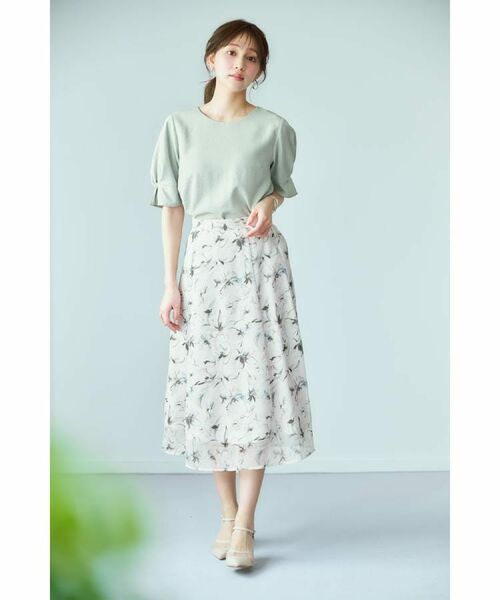 index / インデックス シャツ・ブラウス | 《8色展開/XS-LLサイズ》タックパフスリーブブラウス【洗濯機洗い可/吸水速乾/防シワ/抗ピル】 | 詳細3