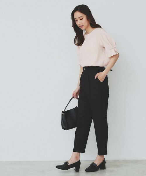 index / インデックス シャツ・ブラウス | 《8色展開/XS-LLサイズ》タックパフスリーブブラウス【洗濯機洗い可/吸水速乾/防シワ/抗ピル】 | 詳細30