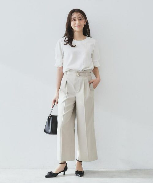 index / インデックス シャツ・ブラウス | 《8色展開/XS-LLサイズ》タックパフスリーブブラウス【洗濯機洗い可/吸水速乾/防シワ/抗ピル】 | 詳細8