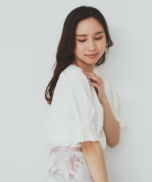 index / インデックス シャツ・ブラウス | 《8色展開/XS-LLサイズ》タックパフスリーブブラウス【洗濯機洗い可/吸水速乾/防シワ/抗ピル】 | 詳細9