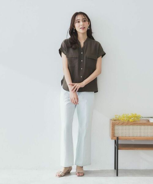 index / インデックス シャツ・ブラウス | ダブルポケットスキッパーブラウス【洗濯機洗い可/イージーアイロン】 | 詳細16