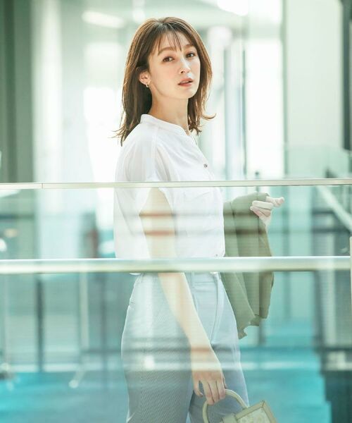 index / インデックス シャツ・ブラウス | ダブルポケットスキッパーブラウス【洗濯機洗い可/イージーアイロン】 | 詳細2