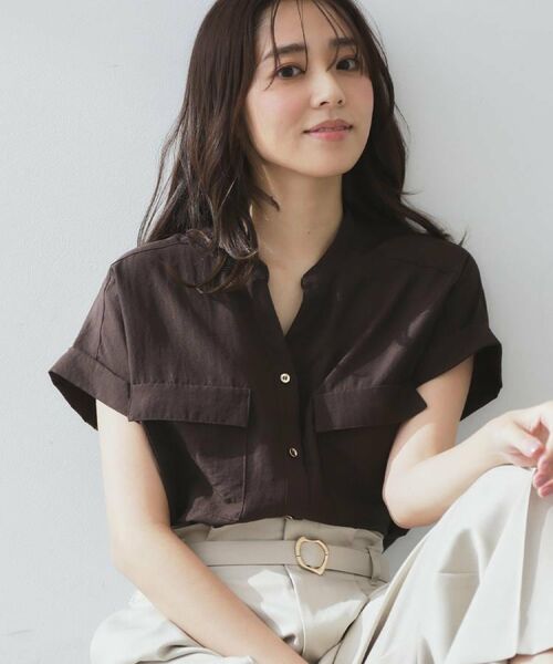 index / インデックス シャツ・ブラウス | ダブルポケットスキッパーブラウス【洗濯機洗い可/イージーアイロン】 | 詳細22