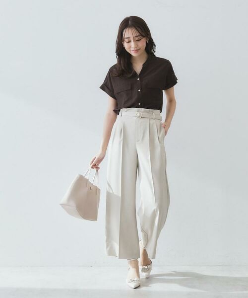 index / インデックス シャツ・ブラウス | ダブルポケットスキッパーブラウス【洗濯機洗い可/イージーアイロン】 | 詳細24