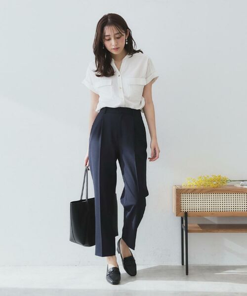 index / インデックス シャツ・ブラウス | ダブルポケットスキッパーブラウス【洗濯機洗い可/イージーアイロン】 | 詳細6