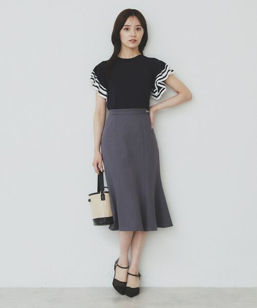 index / インデックス ニット・セーター | ボーダーフリルスリーブニット【洗濯機洗い可】 | 詳細10