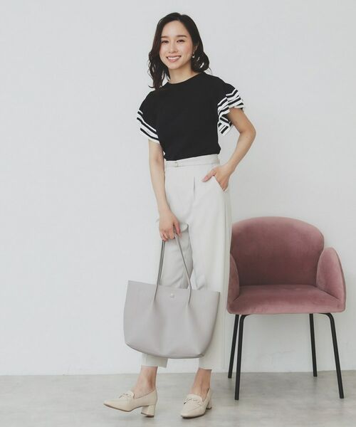 index / インデックス ニット・セーター | ボーダーフリルスリーブニット【洗濯機洗い可】 | 詳細14