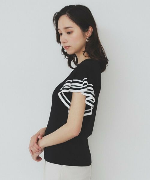 index / インデックス ニット・セーター | ボーダーフリルスリーブニット【洗濯機洗い可】 | 詳細18