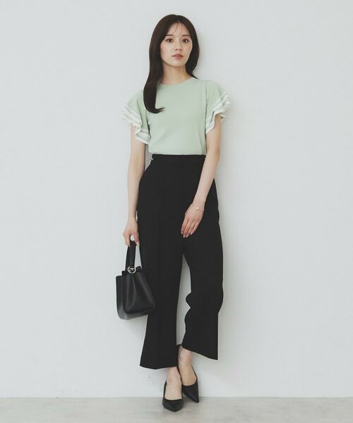 index / インデックス ニット・セーター | ボーダーフリルスリーブニット【洗濯機洗い可】 | 詳細2