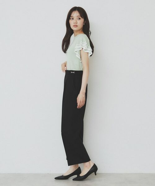 index / インデックス ニット・セーター | ボーダーフリルスリーブニット【洗濯機洗い可】 | 詳細3